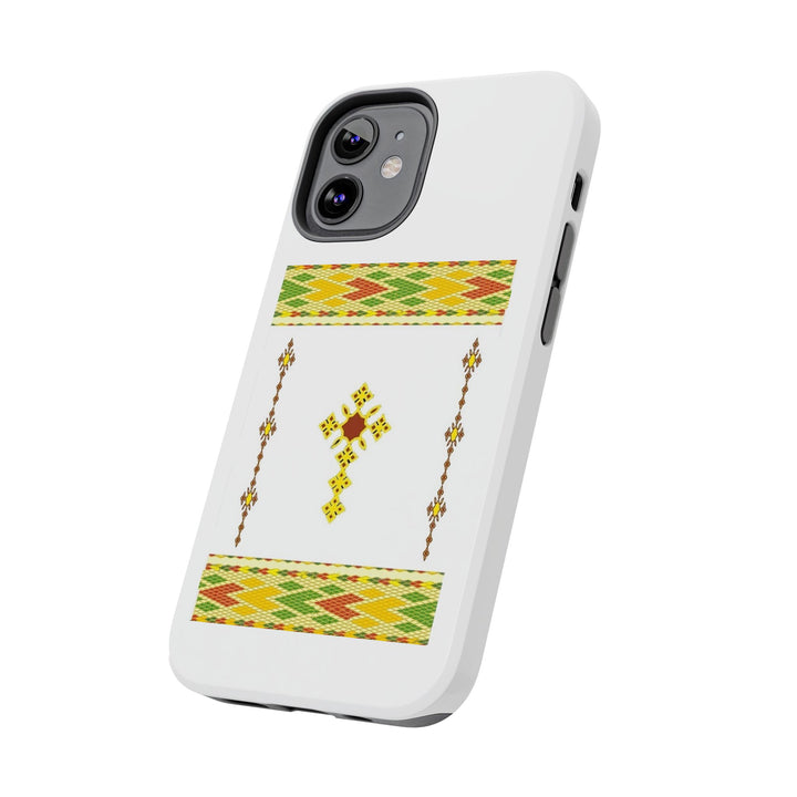 Phone Case - Habesha Golden Tilet (ጥለት) with Ethiopian / Eritrean Cross Meskel Design
