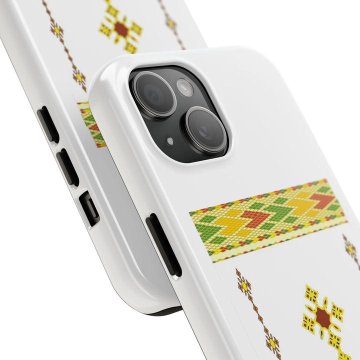 Phone Case - Habesha Golden Tilet (ጥለት) with Ethiopian / Eritrean Cross Meskel Design