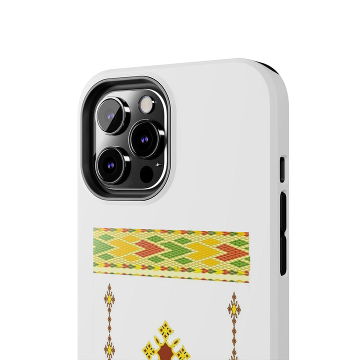 Phone Case - Habesha Golden Tilet (ጥለት) with Ethiopian / Eritrean Cross Meskel Design