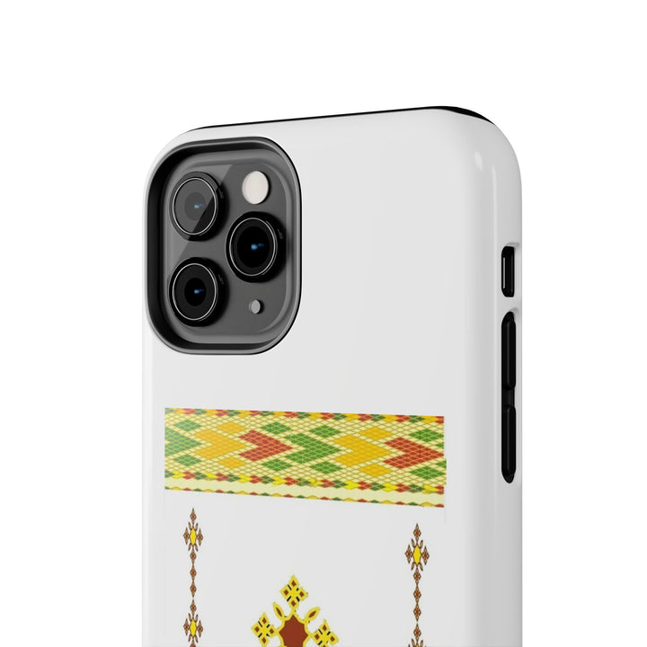 Phone Case - Habesha Golden Tilet (ጥለት) with Ethiopian / Eritrean Cross Meskel Design