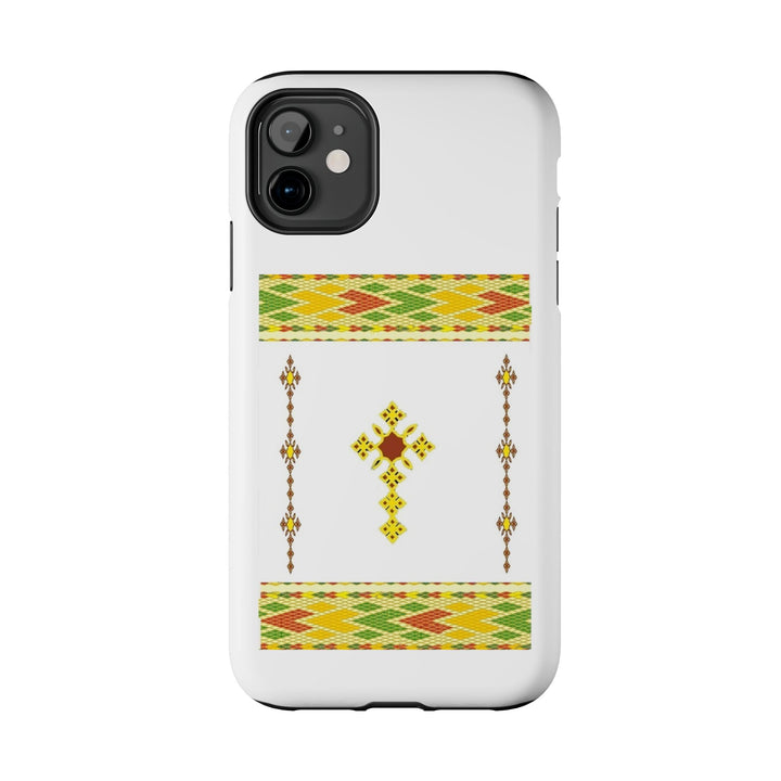 Phone Case - Habesha Golden Tilet (ጥለት) with Ethiopian / Eritrean Cross Meskel Design