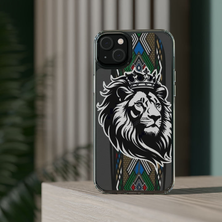 "Lion of Heritage" – Ethiopian/Eritrean Tilet (ጥለት) & African King Phone Case