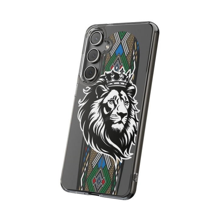 "Lion of Heritage" – Ethiopian/Eritrean Tilet (ጥለት) & African King Phone Case