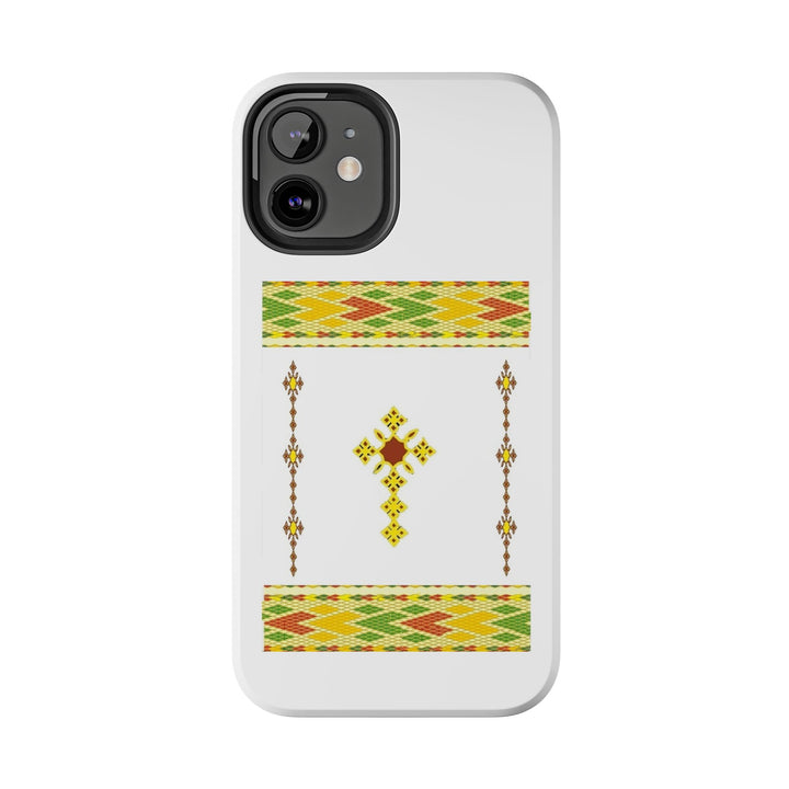Phone Case - Habesha Golden Tilet (ጥለት) with Ethiopian / Eritrean Cross Meskel Design