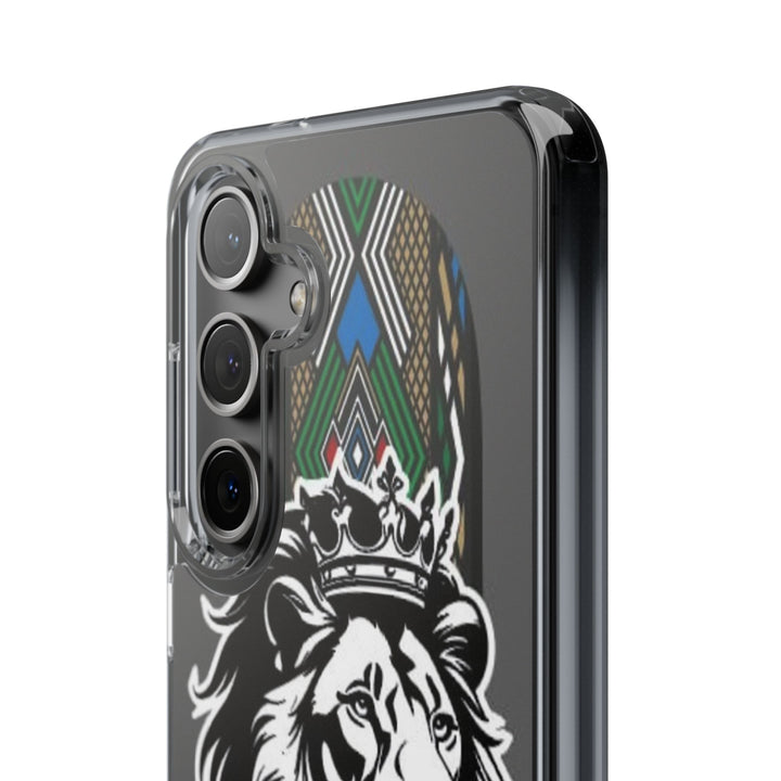"Lion of Heritage" – Ethiopian/Eritrean Tilet (ጥለት) & African King Phone Case