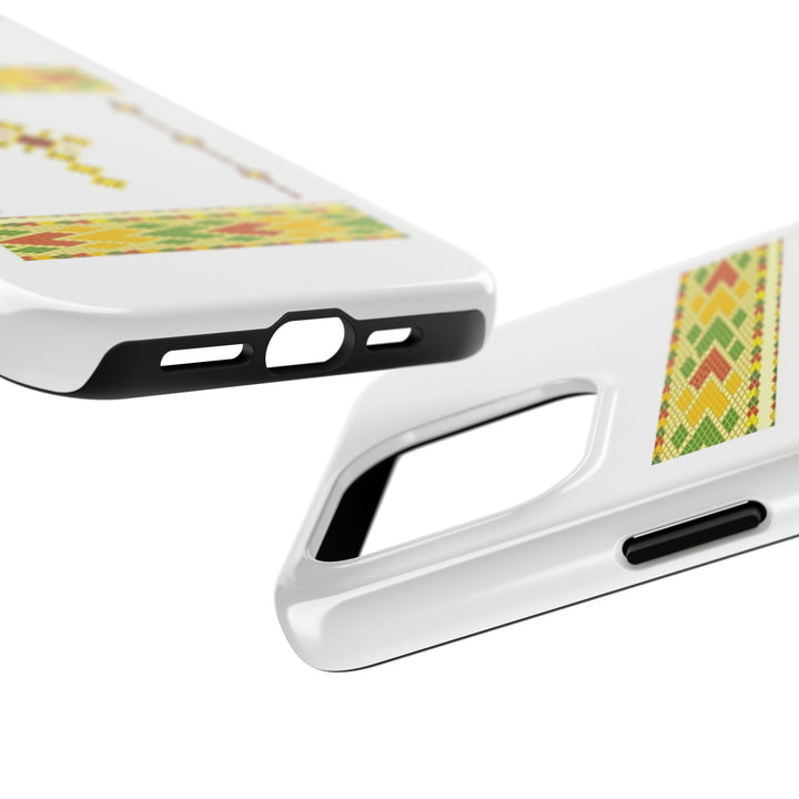 Phone Case - Habesha Golden Tilet (ጥለት) with Ethiopian / Eritrean Cross Meskel Design