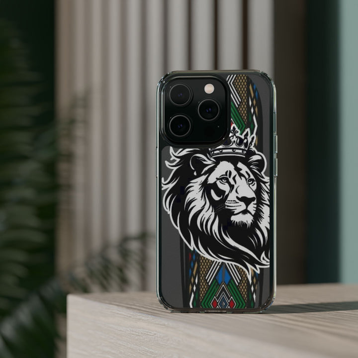 "Lion of Heritage" – Ethiopian/Eritrean Tilet (ጥለት) & African King Phone Case