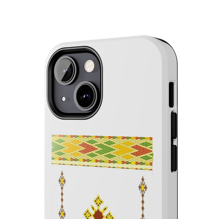 Phone Case - Habesha Golden Tilet (ጥለት) with Ethiopian / Eritrean Cross Meskel Design