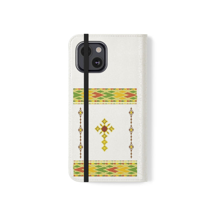 Phone Case - Habesha Golden Tilet (ጥለት) with Ethiopian /Eritrean Cross Meskel Design