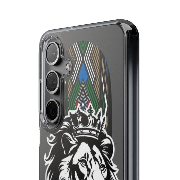 "Lion of Heritage" – Ethiopian/Eritrean Tilet (ጥለት) & African King Phone Case