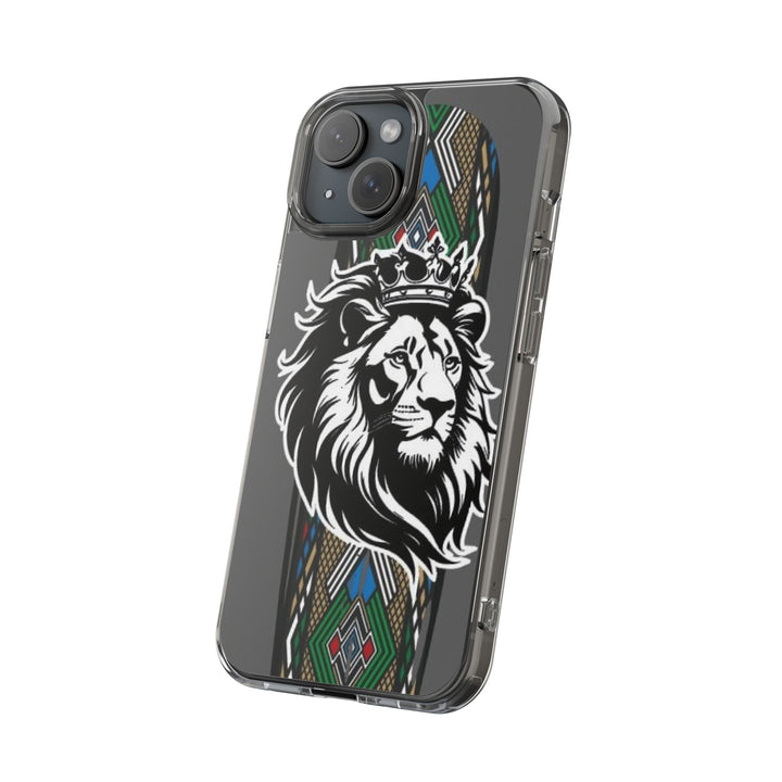 "Lion of Heritage" – Ethiopian/Eritrean Tilet (ጥለት) & African King Phone Case