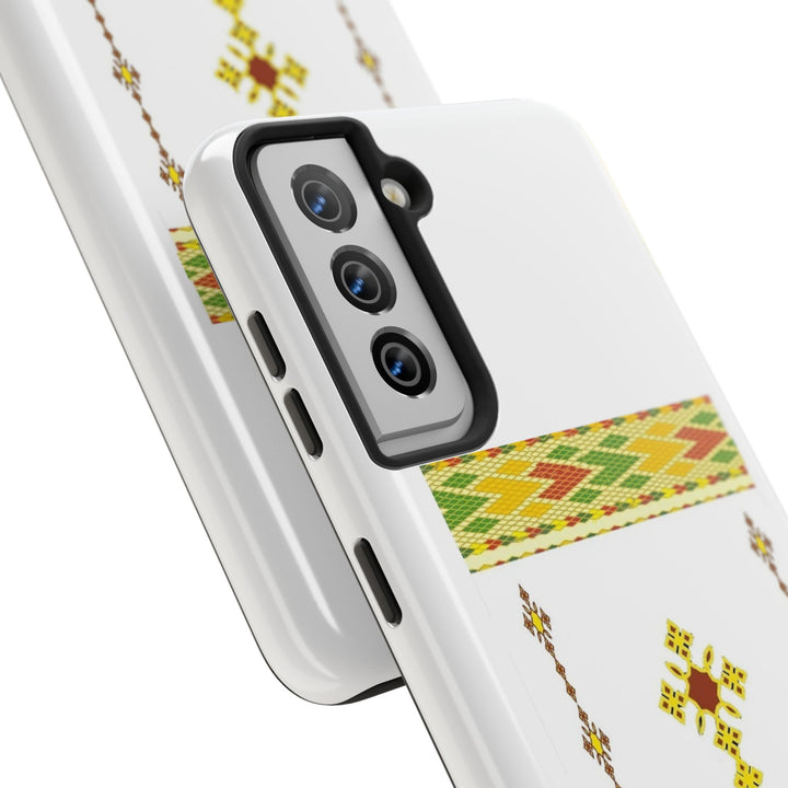 Phone Case - Habesha Golden Tilet (ጥለት) with Ethiopian / Eritrean Cross Meskel Design