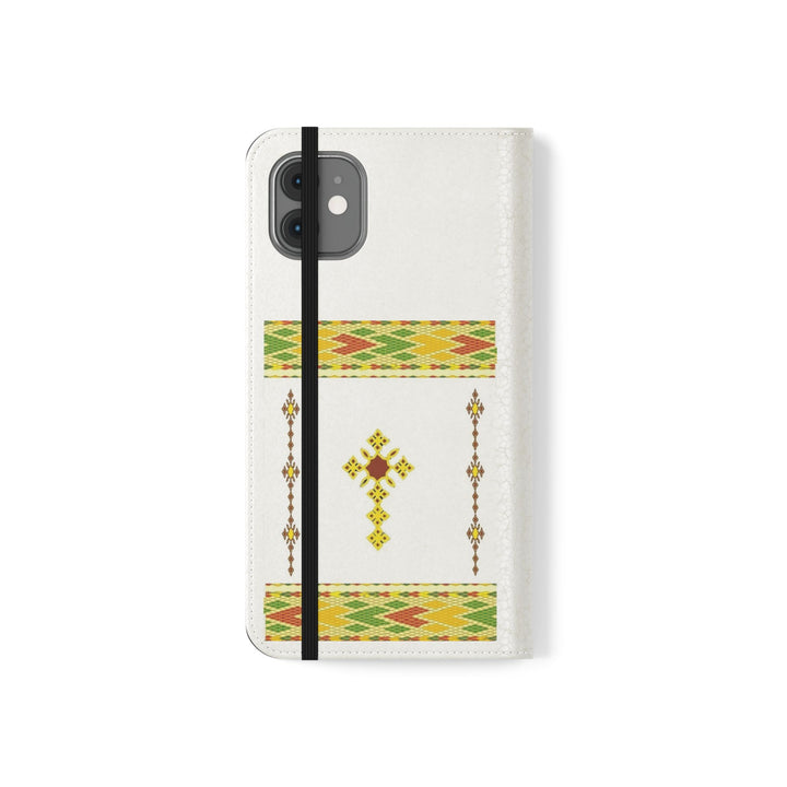 Phone Case - Habesha Golden Tilet (ጥለት) with Ethiopian /Eritrean Cross Meskel Design