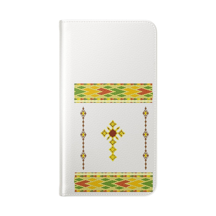 Phone Case - Habesha Golden Tilet (ጥለት) with Ethiopian /Eritrean Cross Meskel Design
