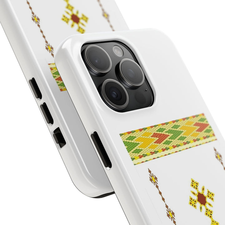 Phone Case - Habesha Golden Tilet (ጥለት) with Ethiopian / Eritrean Cross Meskel Design