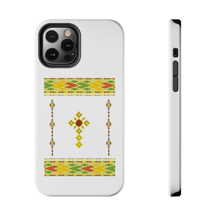 Phone Case - Habesha Golden Tilet (ጥለት) with Ethiopian / Eritrean Cross Meskel Design