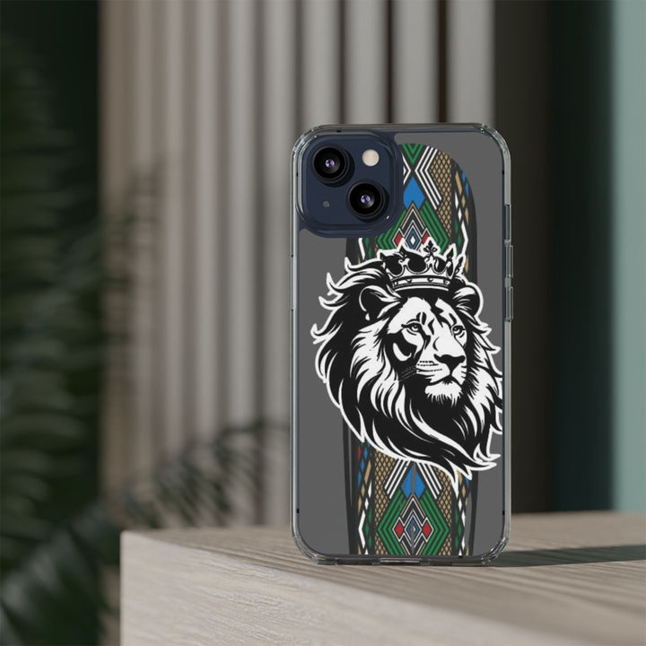 "Lion of Heritage" – Ethiopian/Eritrean Tilet (ጥለት) & African King Phone Case