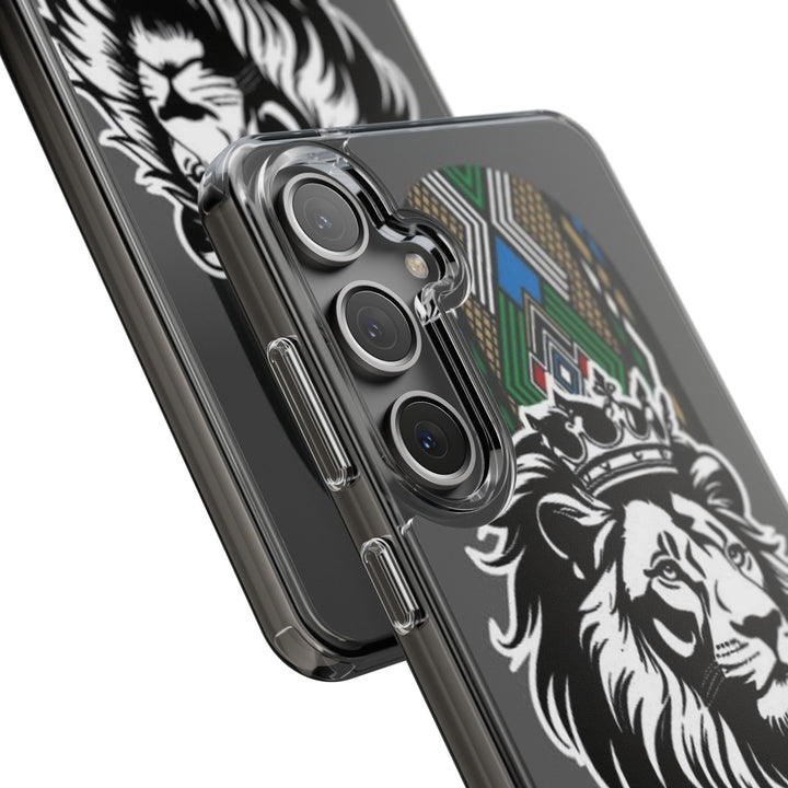 "Lion of Heritage" – Ethiopian/Eritrean Tilet (ጥለት) & African King Phone Case