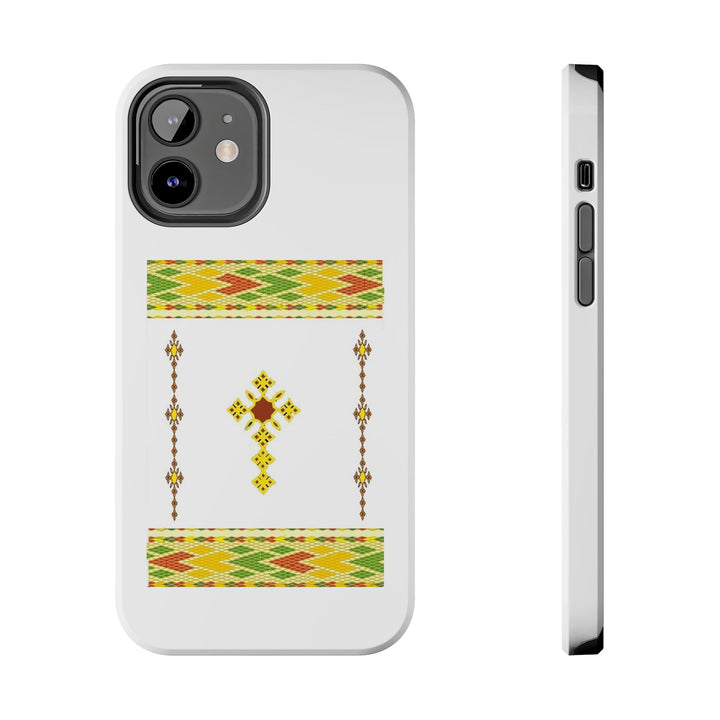 Phone Case - Habesha Golden Tilet (ጥለት) with Ethiopian / Eritrean Cross Meskel Design