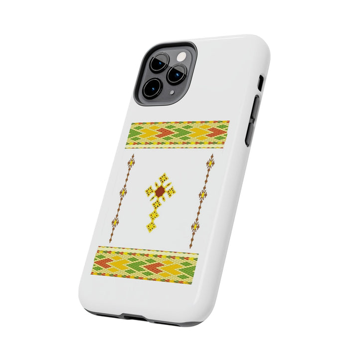 Phone Case - Habesha Golden Tilet (ጥለት) with Ethiopian / Eritrean Cross Meskel Design