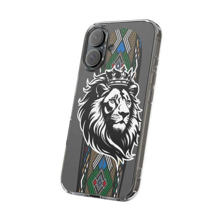 "Lion of Heritage" – Ethiopian/Eritrean Tilet (ጥለት) & African King Phone Case