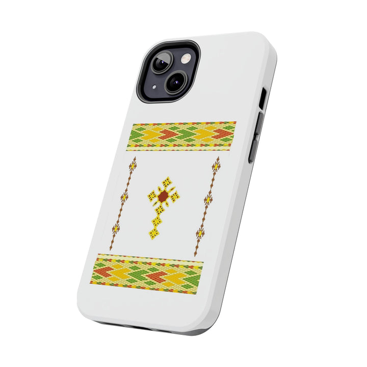 Phone Case - Habesha Golden Tilet (ጥለት) with Ethiopian / Eritrean Cross Meskel Design