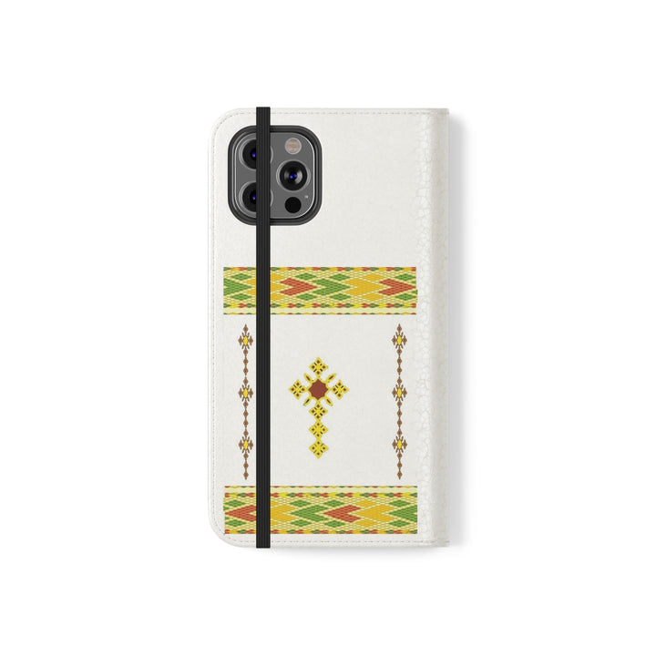 Phone Case - Habesha Golden Tilet (ጥለት) with Ethiopian /Eritrean Cross Meskel Design