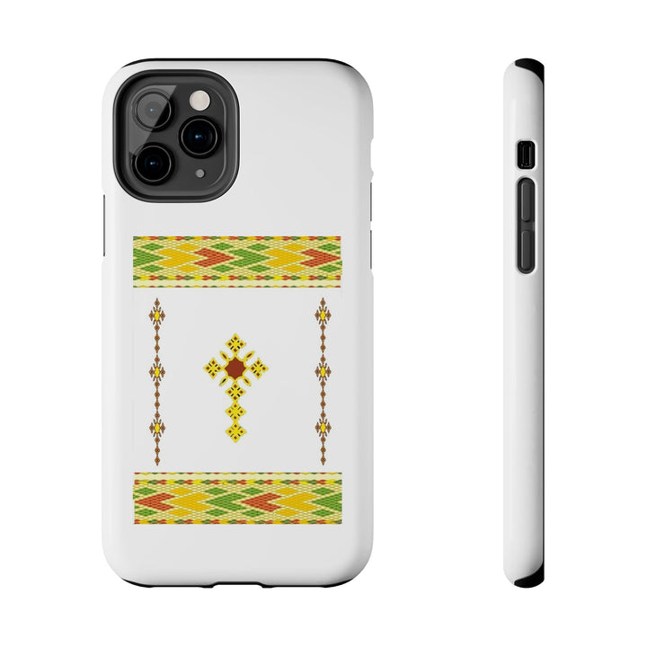 Phone Case - Habesha Golden Tilet (ጥለት) with Ethiopian / Eritrean Cross Meskel Design
