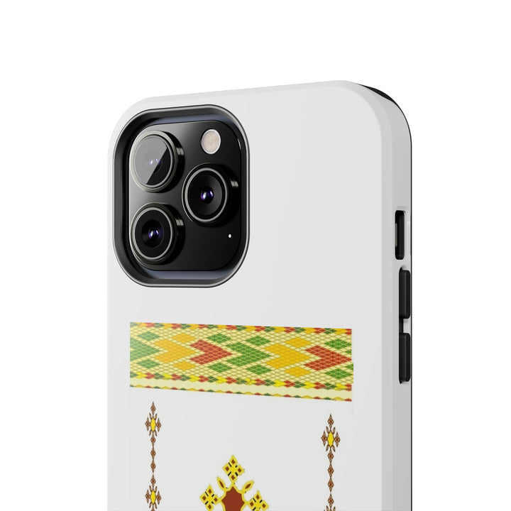 Phone Case - Habesha Golden Tilet (ጥለት) with Ethiopian / Eritrean Cross Meskel Design