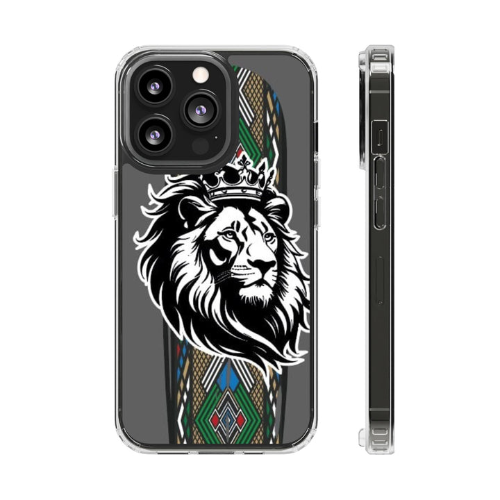 "Lion of Heritage" – Ethiopian/Eritrean Tilet (ጥለት) & African King Phone Case