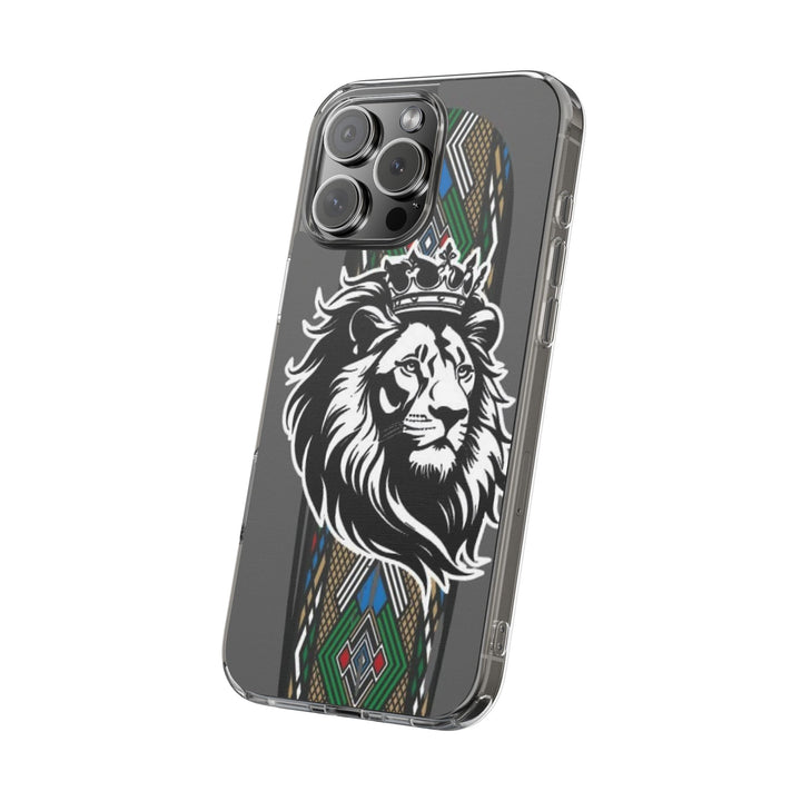 "Lion of Heritage" – Ethiopian/Eritrean Tilet (ጥለት) & African King Phone Case