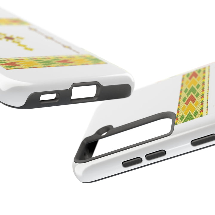 Phone Case - Habesha Golden Tilet (ጥለት) with Ethiopian / Eritrean Cross Meskel Design