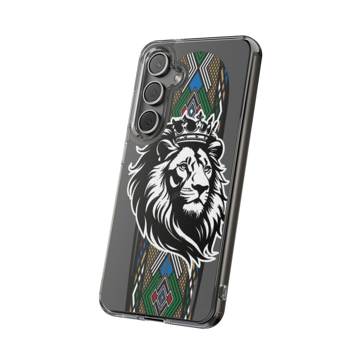 "Lion of Heritage" – Ethiopian/Eritrean Tilet (ጥለት) & African King Phone Case