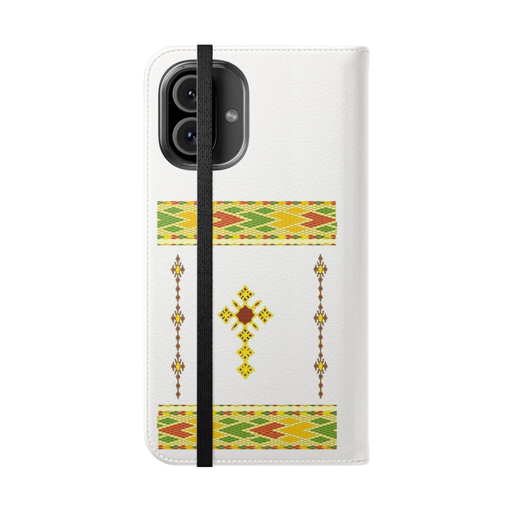 Phone Case - Habesha Golden Tilet (ጥለት) with Ethiopian /Eritrean Cross Meskel Design
