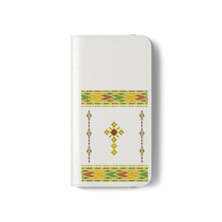 Phone Case - Habesha Golden Tilet (ጥለት) with Ethiopian /Eritrean Cross Meskel Design