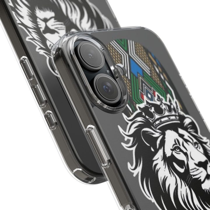 "Lion of Heritage" – Ethiopian/Eritrean Tilet (ጥለት) & African King Phone Case