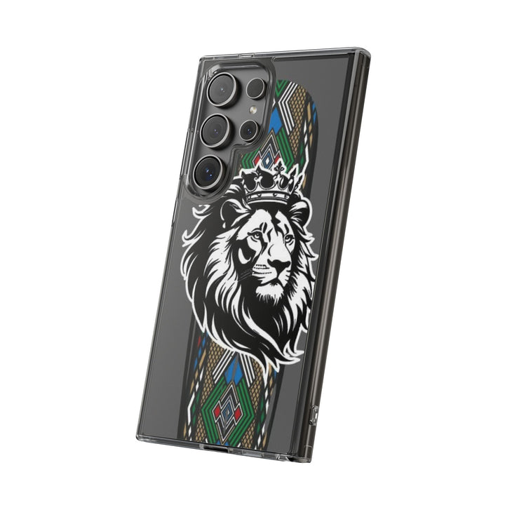 "Lion of Heritage" – Ethiopian/Eritrean Tilet (ጥለት) & African King Phone Case