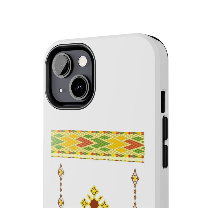 Phone Case - Habesha Golden Tilet (ጥለት) with Ethiopian / Eritrean Cross Meskel Design