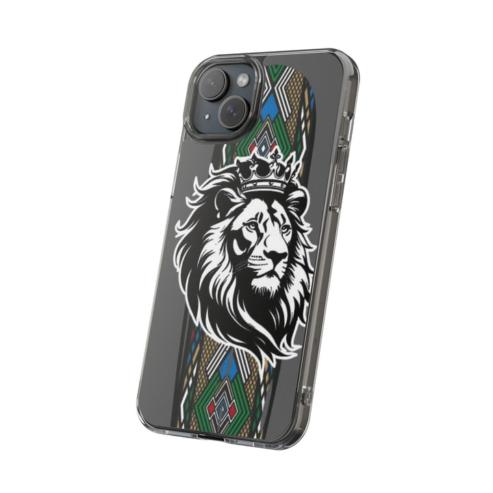 "Lion of Heritage" – Ethiopian/Eritrean Tilet (ጥለት) & African King Phone Case