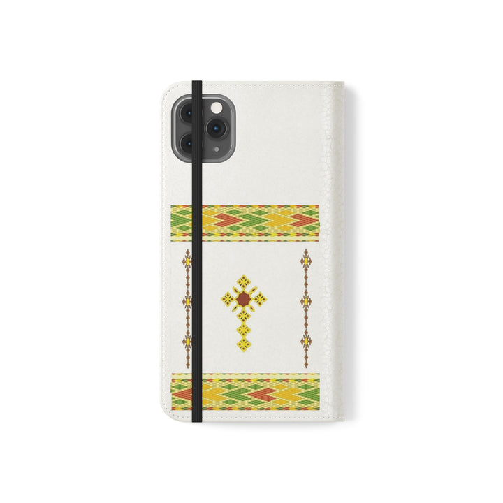 Phone Case - Habesha Golden Tilet (ጥለት) with Ethiopian /Eritrean Cross Meskel Design