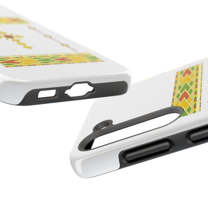 Phone Case - Habesha Golden Tilet (ጥለት) with Ethiopian / Eritrean Cross Meskel Design