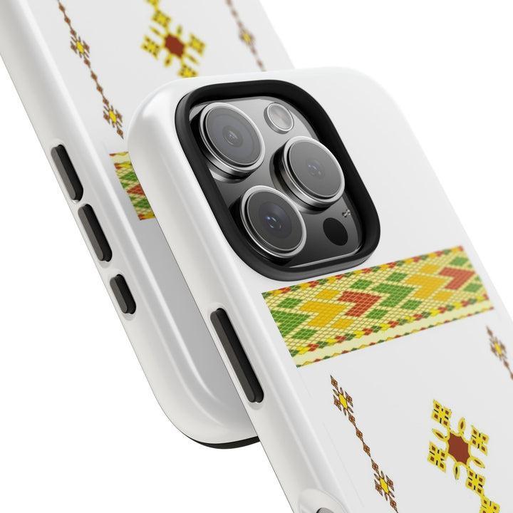 Phone Case - Habesha Golden Tilet (ጥለት) with Ethiopian / Eritrean Cross Meskel Design