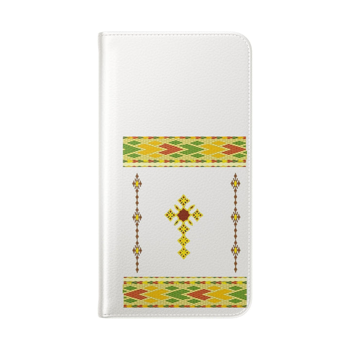 Phone Case - Habesha Golden Tilet (ጥለት) with Ethiopian /Eritrean Cross Meskel Design