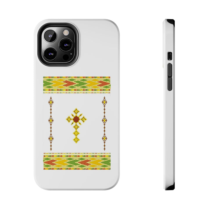 Phone Case - Habesha Golden Tilet (ጥለት) with Ethiopian / Eritrean Cross Meskel Design