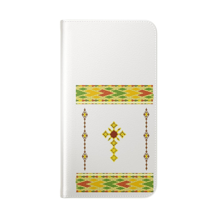 Phone Case - Habesha Golden Tilet (ጥለት) with Ethiopian /Eritrean Cross Meskel Design