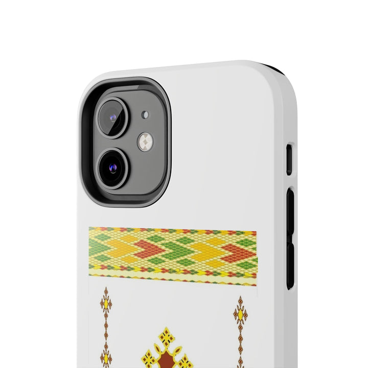 Phone Case - Habesha Golden Tilet (ጥለት) with Ethiopian / Eritrean Cross Meskel Design