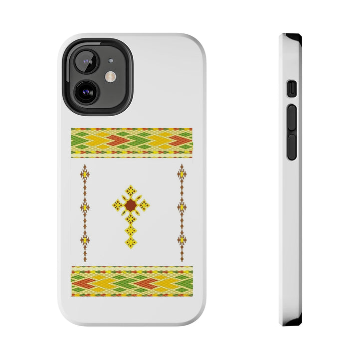 Phone Case - Habesha Golden Tilet (ጥለት) with Ethiopian / Eritrean Cross Meskel Design