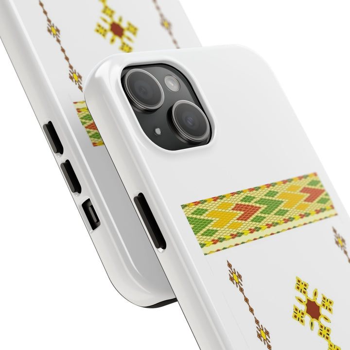 Phone Case - Habesha Golden Tilet (ጥለት) with Ethiopian / Eritrean Cross Meskel Design