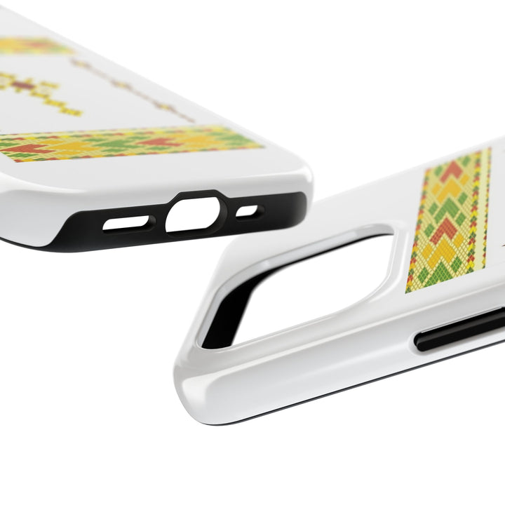 Phone Case - Habesha Golden Tilet (ጥለት) with Ethiopian / Eritrean Cross Meskel Design