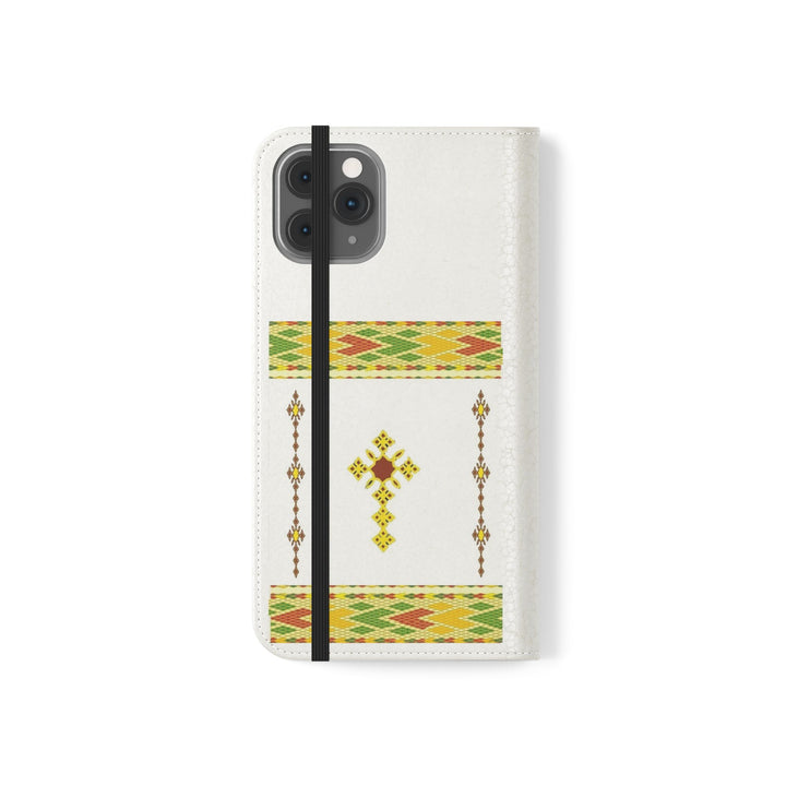 Phone Case - Habesha Golden Tilet (ጥለት) with Ethiopian /Eritrean Cross Meskel Design